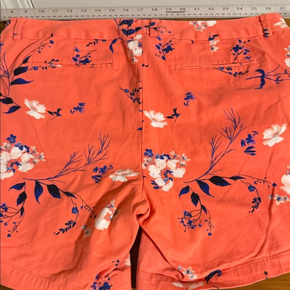 Coral Floral Bermuda Shorts - Women's Pull-On Style - Picture 3 of 5